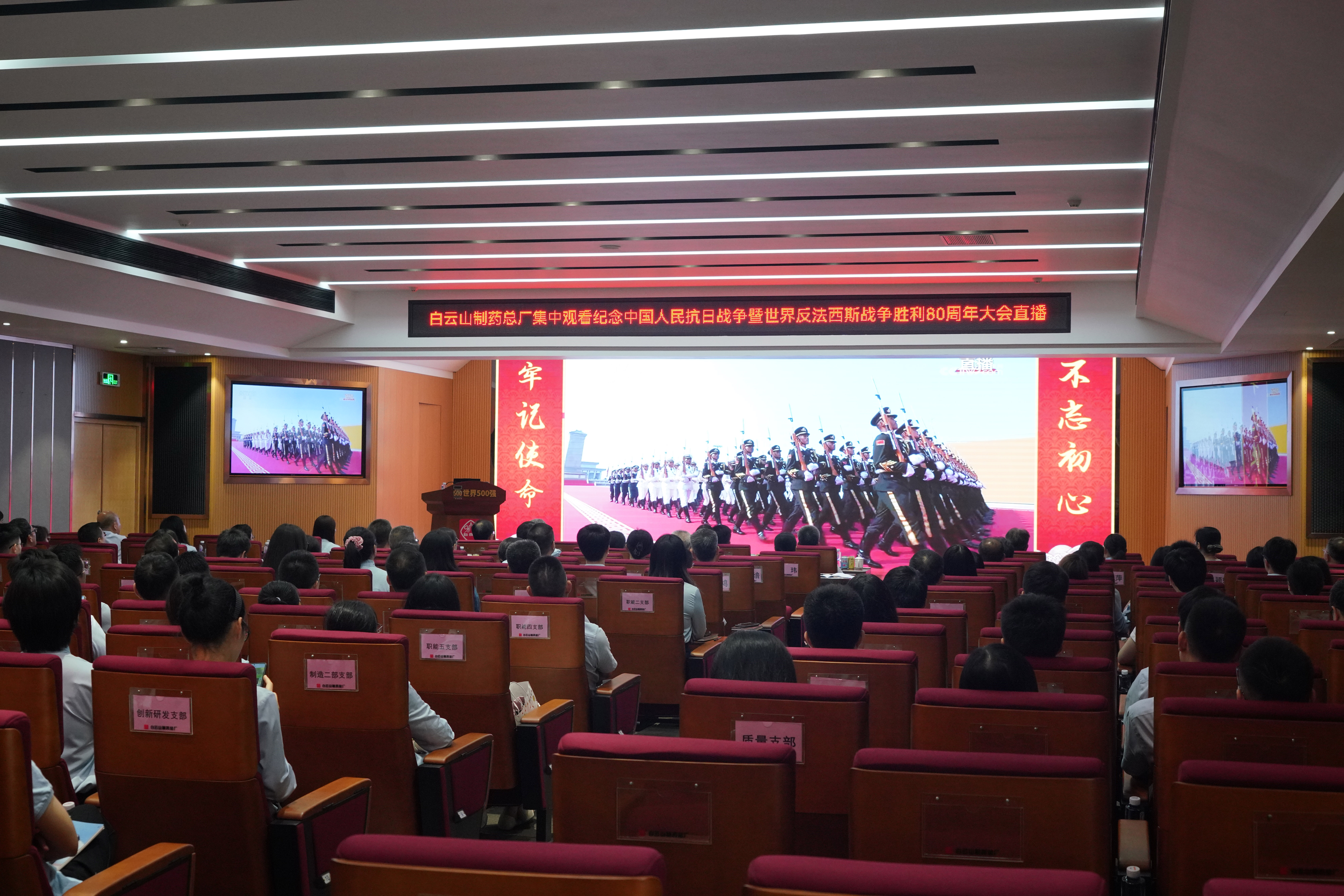 尊龙凯时组织集中寓目纪念中国人民抗日战争暨天下反法西斯战争胜利80周年大会